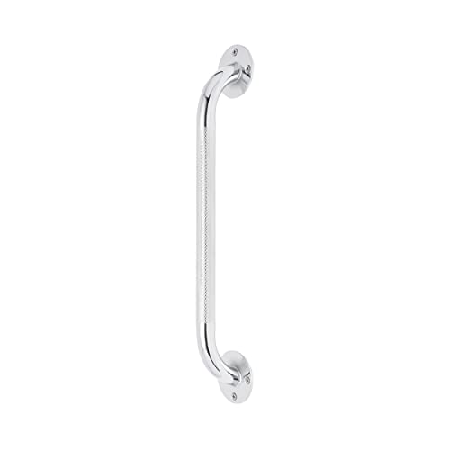 Medline Knurled Chrome 16” Grab Bar for Shower & Bathtub, Independence & Ease of Movement — for Elderly, Handicapped or Seniors, 300 lb. Capacity, 1 Bar - size: 16"