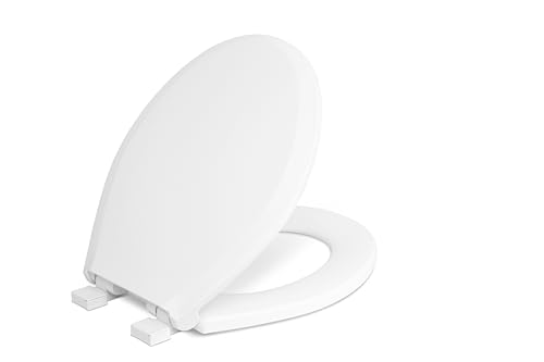 Centoco Round Toilet Seat, Slow Close, Light Weight, 3700SC-001, White | Plastic, Light Weight Residential, Closed Front with Cover, Made in the USA - color: White, size: Slow Close Round