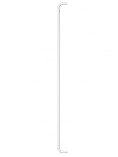 Kirsch/Castellanos Super Duty Lockseam Curtain Rod 48" to 86" Adjustable, Heavy-Duty White Drapery Rod with 2 1/2" Clearance for Curtains, Drapes, and Valances