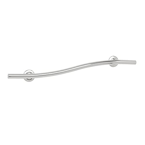 Seachrome 36 inch Bathroom Wave Grab Bar Polished Finish - color: Polished, size: 36