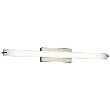 Kichler 11150NILED LED Linear Bath Vanity in Brushed Nickel, 37.25" | LED bath bar with white acrylic diffuser for bathroom mirrors (37.25"), 11150NILED - size: Medium
