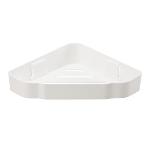 Corner Storage Shelf for Bathroom | Large Capacity Shower Organizer with Strong Wall Mount | No Drill Plastic Shelf for Toilet/Home | Water Block Tarnish Proof