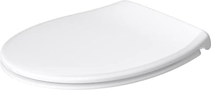 Duravit 0025790000 Universal Toilet seat with Soft Close, with Quick Release, in Oval Shape, Made in EU, urea thermoset, Stainless Steel Hinges, White