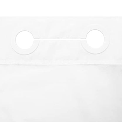 River Dream Modern Hotel Grade No Hooks Needed Shower Curtain with Snap in Liner White Standard-71 x 74"