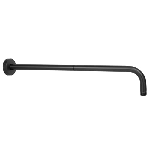 NearMoon Shower Arm, Extra Extension Arm with Flange, Stainless Steel Wall-Mounted Showerhead Extender Pipe (20 Inch, Matte Black) - color: Matte Black, style: 20 Inch