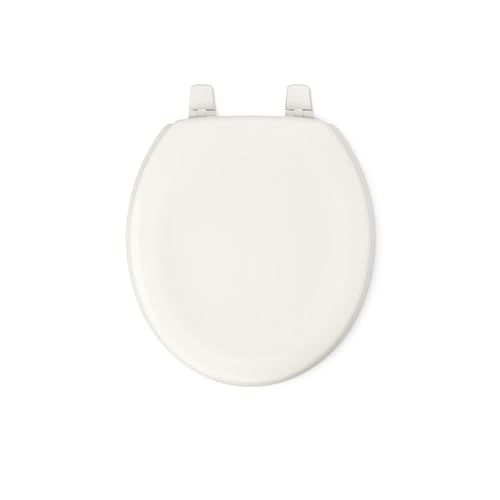 KOHLER 4695-96 Ridgewood Round-Front Toilet Seat, Compression-Molded Wood, Color-Matched Plastic Hinges, Biscuit - color: Biscuit, size: Round, style: Round