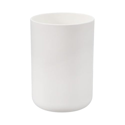 uxcell Bathroom Tumblers, 14oz Reusable Toothbrush Cup 2.8x4 Plastic Cup for Bathroom Travel Home Toothpaste Makeup Brush Holder Mouthwash Water Beverages Combs, White - color: White