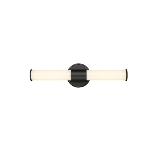 ML Lighting 2220-MB Trumann 1-Light Vanity, LED Matte Black - color: Matte Black, size: 18-Inch