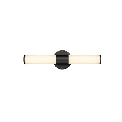 ML Lighting 2220-MB Trumann 1-Light Vanity, LED Matte Black - color: Matte Black, size: 18-Inch