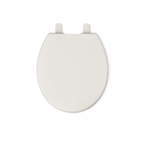 KOHLER K-4775-47 Brevia Round Toilet Seat with Quick-Release Hinges And Quick-Attach Hardware For Easy Clean, Almond (Pack of 2) - color: Almond, size: Round (Pack of 2)