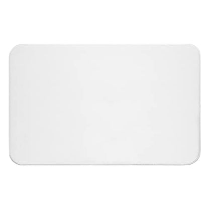 American Soft Linen 21x32 Fluffy Foamed Slip Reducer Bath Rug, Machine Washable Area Bath Mat Rugs for Bathroom, White - color: Bright White, style: 21x32" Fluffy Foamed Bath Mat