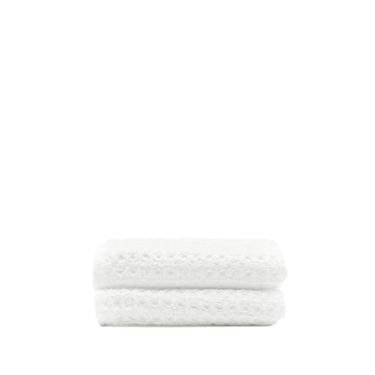 Sedona Waffle Washcloths, 410 GSM 100% Cotton, Set of 2, Soft Textured Face Towels, Quick-Drying & Gentle, White - color: White, style: Washcloth (Set of 2)