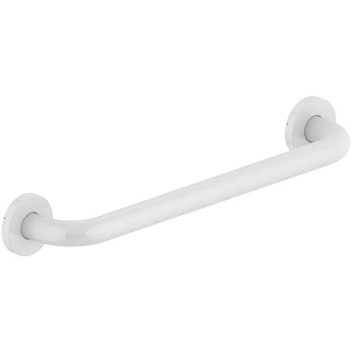 16 Inch Grab Bar 304 Stainless Steel Anti-Slip Bathroom Safety Handrail Wall Mount Assist Grip for Elderly Handicap Bathtub Shower Toilet, GB-4023-WH, White - color: White