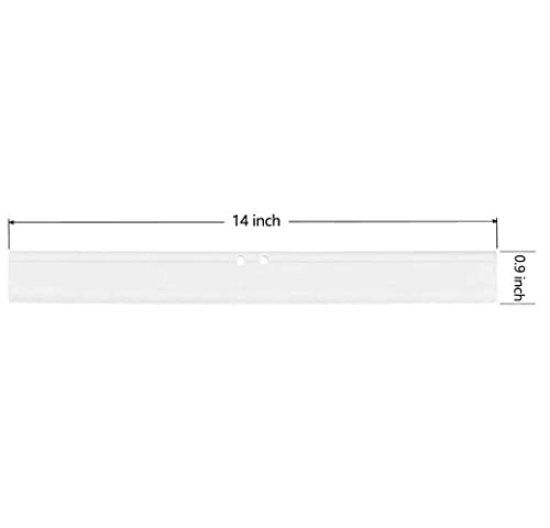 2PCS Replacement Silicon Rubber Squeegee Blade, 14 Inch (White) - color: White