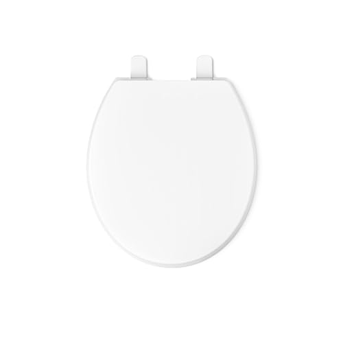 KOHLER K-4775-0 Brevia Round Toilet Seat with Quick-Release Hinges And Quick-Attach Hardware For Easy Clean, White (Pack of 2) - color: White, size: Round (Pack of 2)