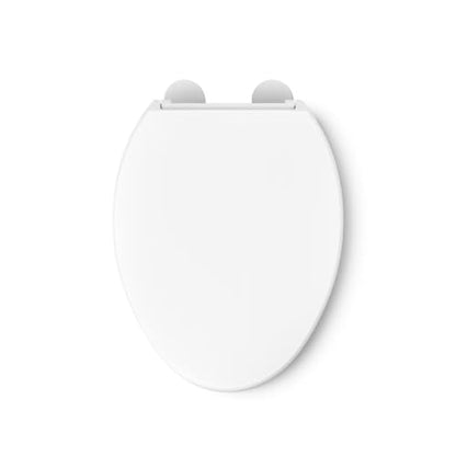 KOHLER 25875-0 Hyten 3" Height, Elevated Soft Close Elongated Toilet Seat, Contoured Seat with Grip-Tight Bumpers, Quick-Attach Hardware, No Slam Toilet Seat, White (Pack of 2) - color: White, size: Elongated (Pack of 2)