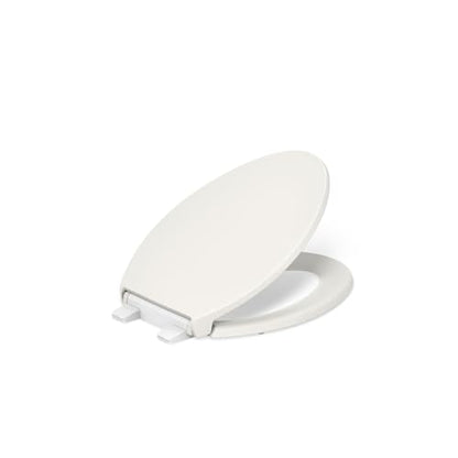 KOHLER K24495-A-96 Border™ ReadyLatch™ Quiet-Close™ Elongated Toilet Seat, Soft Close Toilet Seat, New Home Essentials, Biscuit