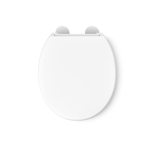 KOHLER 25876-0 Hyten 3" Height, Elevated Soft Close Round Toilet Seat, Contoured Seat with Grip-Tight Bumpers, Quick-Attach Hardware, White - color: White, size: Round