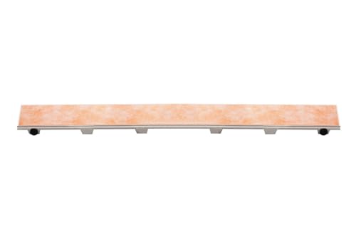 Schluter Kerdi-Line Frameless Grate Assembly, 36" Length | Ideal for Ceramic & Stone Tiles, Use with Center Outlet Channel Body, Tile Design - KL1DRE90