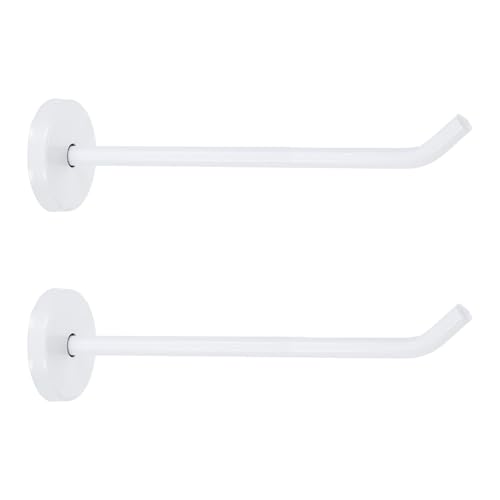 uxcell 2Pcs 5.7 Inch Coat Hooks, Stainless Steel Long Nose Wall Mount Hook, Robe Towel Hangers with Screws for Livingroom Bathroom Closets and Wardrobe, White - color: White, size: 5.7 Inch