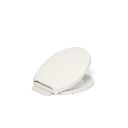 Kohler K-28005-96 Drift ReadyLatch Quiet Close Round Toilet Seat, Biscuit - color: Biscuit, size: Round