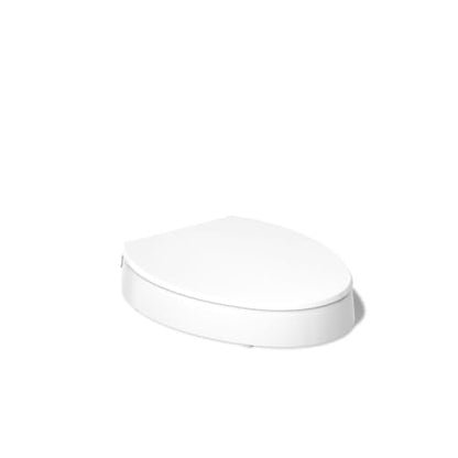 KOHLER Hyten 3" Height Solft Close Elongated Toilet Seat, White | 25875-0, Elevated Contoured Seat, Grip-Tight Bumpers, Quick-Attach Hardware - color: White, size: Elongated
