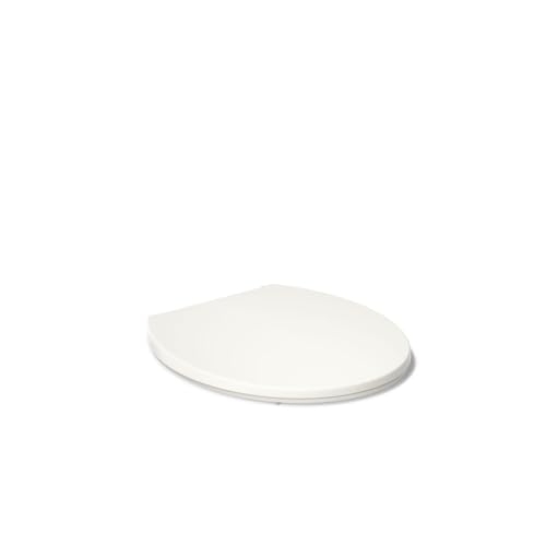 KOHLER 27332-96 Glissade Quiet Close Round Toilet Seat with ReadyLatch Hinge, Soft Close Lid, Compatible with Round Standard Toilets, Biscuit - color: Biscuit, size: Round