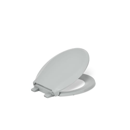 KOHLER 4639-RL-95 Cachet ReadyLatch Round Toilet Seat Soft Close, Ice Grey - color: Ice Gray, size: Round