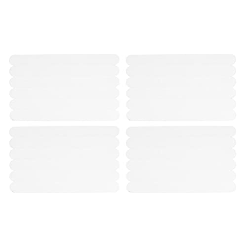AMAKO Bath Safety Stickers Anti Slip Adhesive Treads for Bathtub and Shower Non Skid Strips with Strong Grip Premium PEVA Material 24PCS White 20X2cm