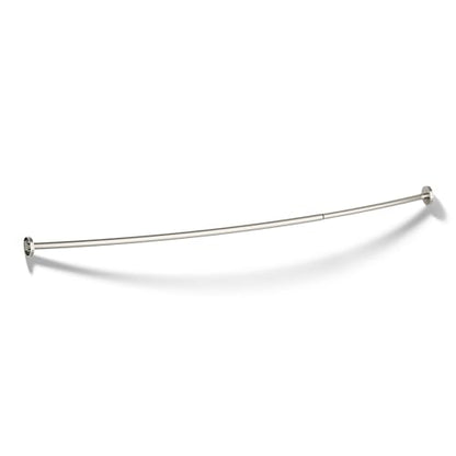KOHLER K-9351-SN Expanse Curved Shower Rod, Contemporary Design, Adjustable Fit 60-76", Vibrant Polished Nickel - color: Vibrant Polished Nickel