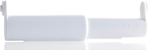 Standard Toilet Paper Holder Extender, White | Extra-Large Rolls Perfect for Double, Triple Rolls in Regular or Ceramic Bathroom Wall Holders - color: White
