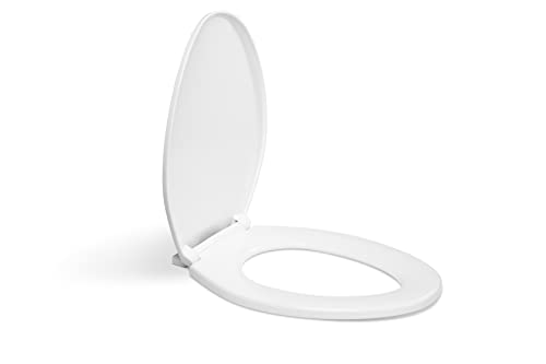 Centoco Lift & Clean, Slow Close Elongated Toilet Seat, USA, White | Lift-Off, Closed Front, Cover, Plastic, Made in the USA, 3800SCLC-001 - color: White, size: Elongated, style: Lift and Clean and Slow Close