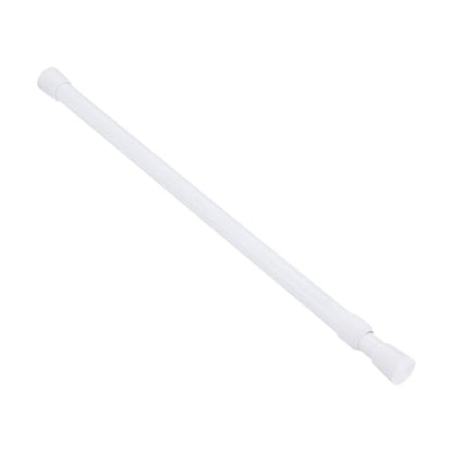 uxcell Tension Curtain Rod, Adjustable 59 to 110 inches, 0.79" Dia White Spring Tension Rod No Drilling Expandable Tension Rod for Doorway, Kitchen - size: 59-110 inch