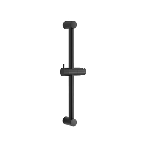 OFFO Shower Slide Bar 21 in Adjustable Installation Distance 16-20 in with 360° Adjustable Handheld Shower Head Holder for Bathroom, Screw Wall Mounted, Matte Black - color: Matte Black, size: 21 in