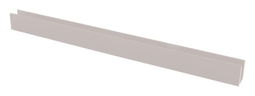 Brixwell SDCD38PN-CCP4 Polished Nickel 3/8" Fixed Panel Shower Door Deep U-Channel - 4 inch Sample - color: Polished Nickel, size: 4 Inch - Sample