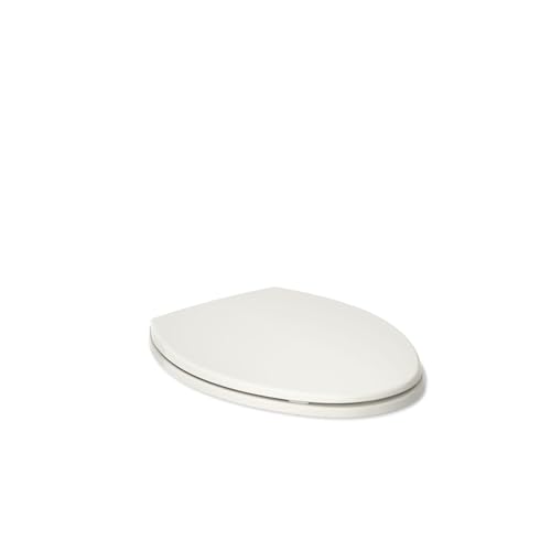 KOHLER K-4774-47 Brevia Elongated Toilet Seat with Quick-Release Hinges And Quick-Attach Hardware For Easy Clean, Almond - color: Almond, size: Elongated