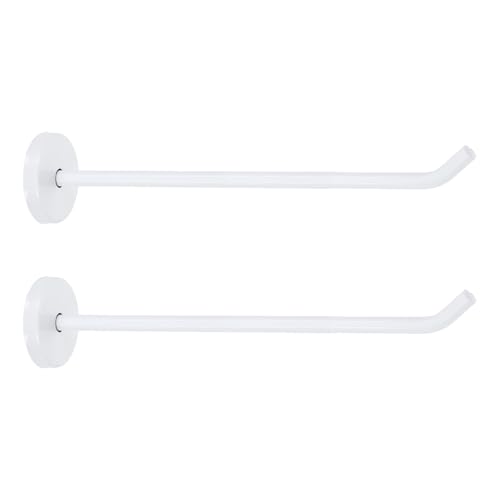 uxcell 2Pcs 8 Inch Coat Hooks, Stainless Steel Long Nose Wall Mount Hook, Robe Towel Hangers with Screws for Livingroom Bathroom Closets and Wardrobe, White - color: White, size: 8 Inch