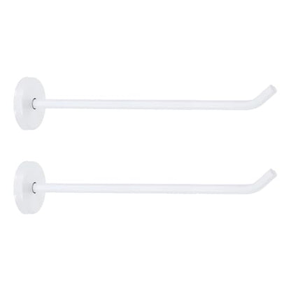 uxcell 2Pcs 8 Inch Coat Hooks, Stainless Steel Long Nose Wall Mount Hook, Robe Towel Hangers with Screws for Livingroom Bathroom Closets and Wardrobe, White - color: White, size: 8 Inch