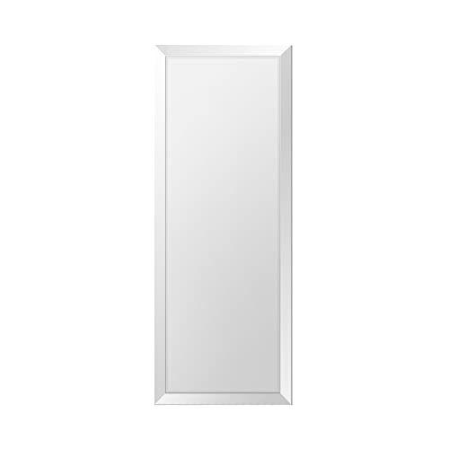 18x40 Inch Rectangle Frameless Bathroom Vanity Mirror with Beveled Edge - Shatterproof Wall Mounted Decorative Glass with Safety Backing for Living Room Bedroom Hallway Entryway - Fab Glass and Mirror - size: 18"L x 40"W, style: Rectangle