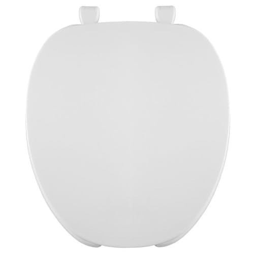 Centoco Round Toilet Seat, Residential/Light Weight Commercial, White | Residential or Light Weight Commercial, Open Front with Cover, Plastic, Made in the USA, DSAMAZ22-001 - color: White, size: Round, style: Open Front / Made in the USA