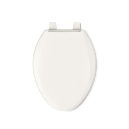 KOHLER K-7315-96 Cachet Quick-Release Elongated Toilet Seat, Quick Attach Hardware, Easy to Clean, Color-Matched Plastic Hinges, Biscuit - color: Biscuit, style: Elongated