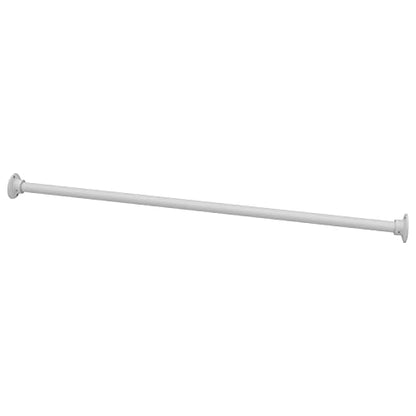 Naiture 304 Stainless Steel 60" Straight Shower Curtain Rod, White | One-Piece Rod, Cut to Fit, Rustproof, Heavy-Duty Zinc Alloy Flange, Permanent Wall Mount, Mounting Hardware Included - color: White, size: 60