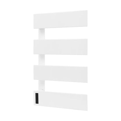 Wall-Mounted Electric Towel Heater, 18" W × 30" H Heated Towel Rack with Smart LED Control, Towel Warmer with Built-in Timer & Temperature for Bathroom (White) - color: White