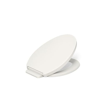 KOHLER K-26801-96 Impro ReadyLatch Quiet Close Elongated Toilet Seat, Grip-Tight Bumpers, New Home Essentials, Slam Prevention, Biscuit - color: Biscuit, size: Elongated