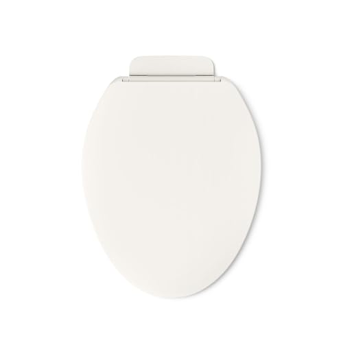 KOHLER K-26801-96 Impro ReadyLatch Quiet Close Elongated Toilet Seat, Grip-Tight Bumpers, New Home Essentials, Slam Prevention, Biscuit - color: Biscuit, size: Elongated