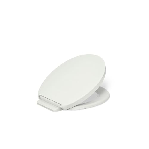 KOHLER K-26802-NY Impro ReadyLatch Quiet Close Round Toilet Seat, Soft Close Lid, Compatible with Round Toilets, Dune - color: Dune, size: Round