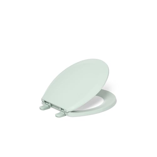 Kohler K-4662 Lustra Q2 Round Closed-Front Toilet Seat with Quick-Release and Qu, Seafoam Green