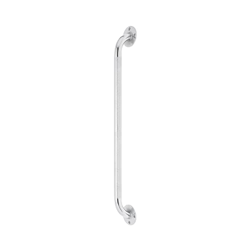 Medline Knurled Chrome 24” Grab Bar for Shower & Bathtub, Independence & Ease of Movement — for Elderly, Handicapped or Seniors, 300 lb. Capacity, 1 Bar - size: 24"