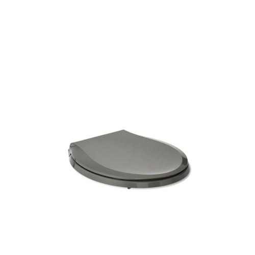 KOHLER 4639-RL-NY Cachet ReadyLatch Round Toilet Seat Soft Close, Thunder Grey (Pack of 2) - color: Thunder Gray, size: Round (Pack of 2)