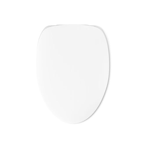 Kohler K-30782-0 Papyrus Quiet-Close Elongated Toilet Seat Soft Close With Grip Tight Bumpers, Thermoset Plastic, White - style: Papyrus